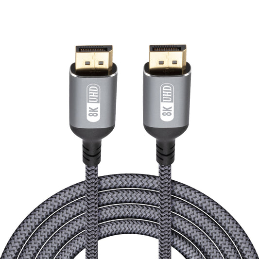 Uniqkart 5m 8K UHD DisplayPort Cable Nylon Braided DP to DP Adapter Cord Gold-Plated DisplayPort Cable for Gaming Monitor Graphics Card