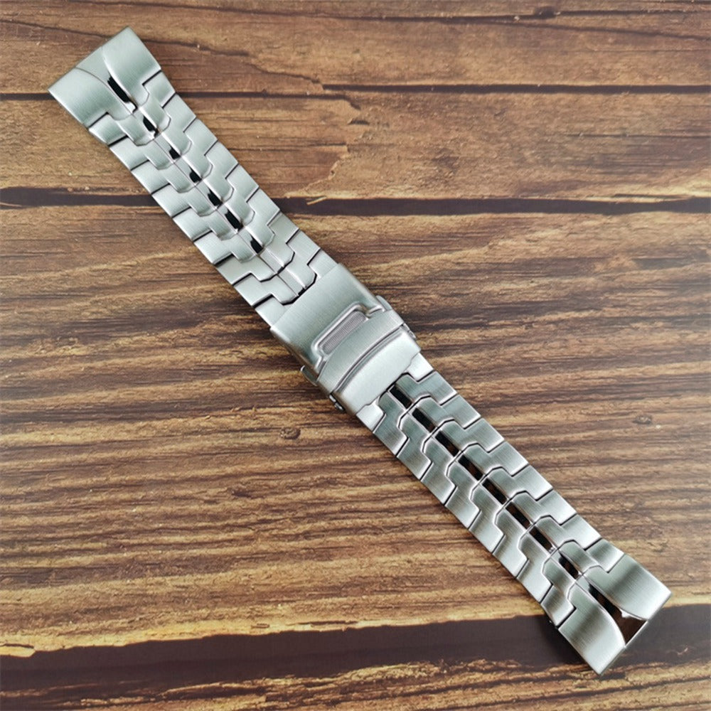 For Garmin Descent G1 / Fenix 7 / 6 Pro Metal Watch Strap 22mm Buckle Design Replacement Watch Strap - Silver