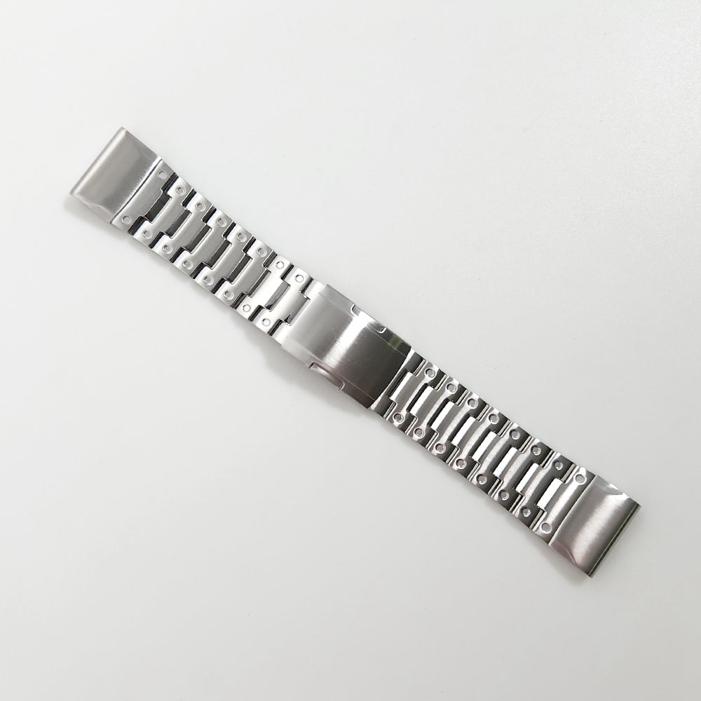 for Garmin Fenix 7X / 7X Solar / Enduro / Coros Vertix 2 Quick Release Watch Strap Stainless Steel Watch Band 26mm Replacement Strap with Folding Clasp - Silver