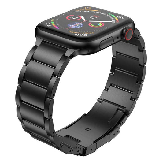JLT For Apple Watch Series 8 41mm / Series 7 41mm / SE / SE(2022) / Series 6 / 5 / 4 40mm / Series 3 / 2 / 1 38mm Titanium Steel Watch Band Ultra-light Smart Watch Strap Replacement - Black