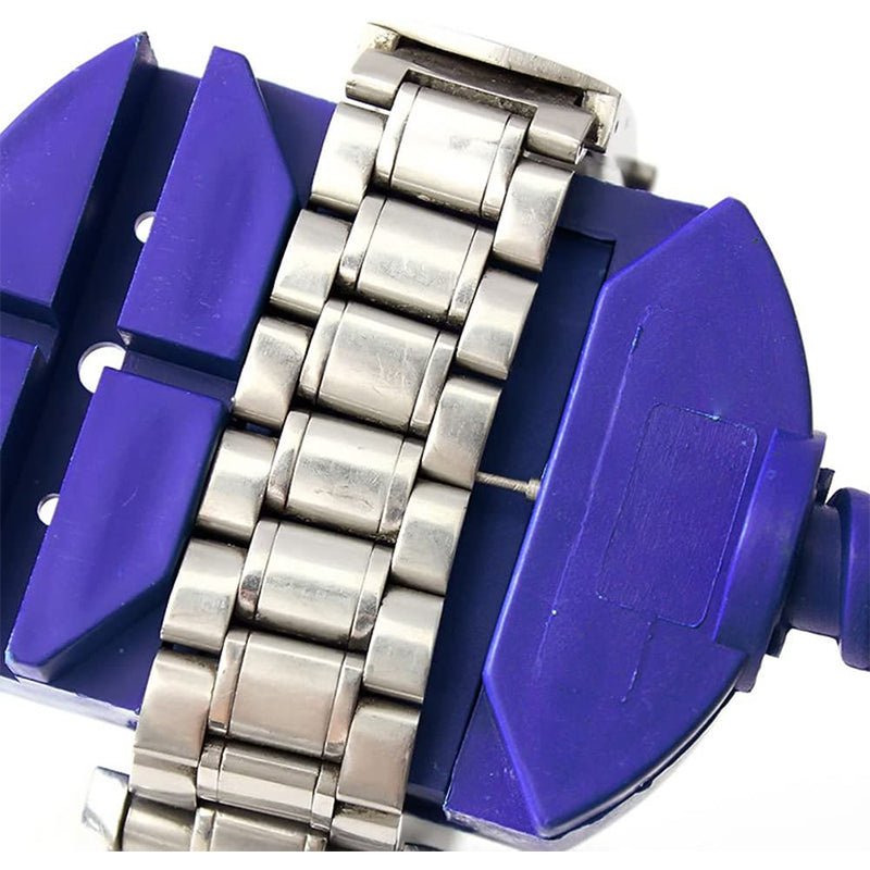 Stainless Steel Watch Band Splitter Manual Metal Watch Chain Pin Disassemble Watch Repair Tool - Blue