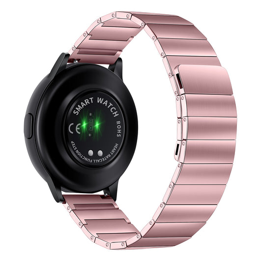 For Samsung Galaxy Watch 5 Pro / Amazfit Bip3 Pro, Universal Watch Band 20mm Magnetic Stainless Steel Quick Release Watch Strap - Pink