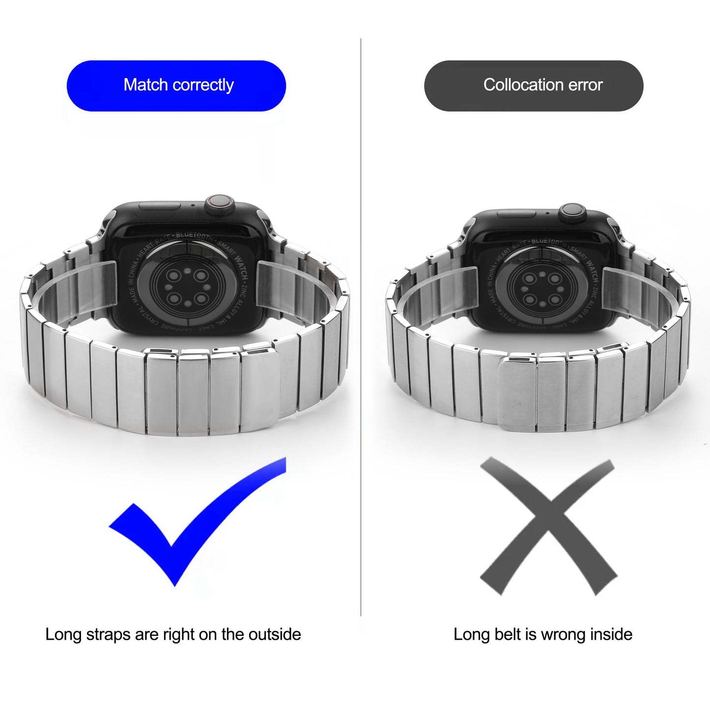 For Samsung Galaxy Watch 5 Pro / Amazfit Bip3 Pro, Universal Watch Band 20mm Magnetic Stainless Steel Quick Release Watch Strap - Pink