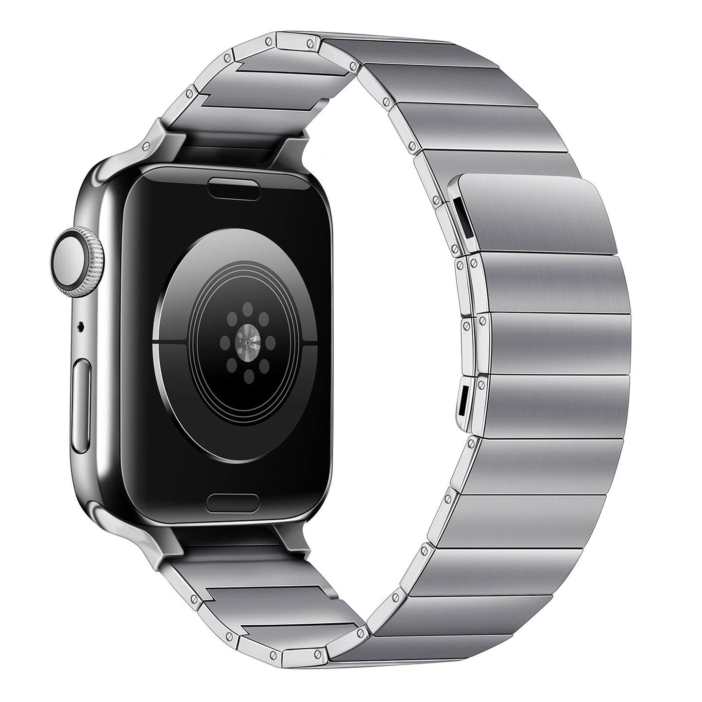 for Apple Watch Series 8 41mm / Series 7 41mm / Series 6 / 5 / 4 / SE / SE(2022) 40mm / Series 1 / 2 / 3 38mm, Quick Release Watch Band Magnetic Stainless Steel Replacement Watch Strap - Silver