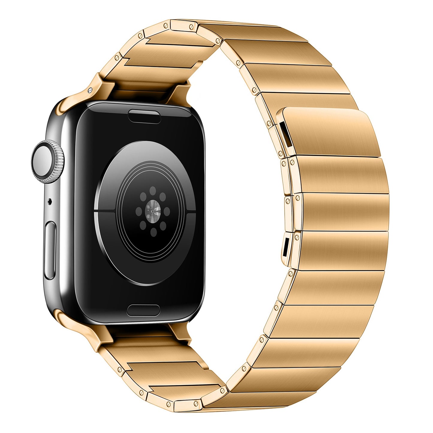 for Apple Watch Series 8 41mm / Series 7 41mm / Series 6 / 5 / 4 / SE / SE(2022) 40mm / Series 1 / 2 / 3 38mm, Quick Release Watch Band Magnetic Stainless Steel Replacement Watch Strap - Rose Gold