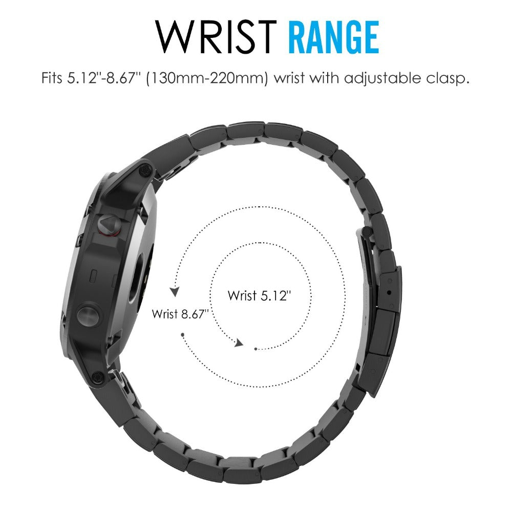 for Samsung Galaxy Watch3 45mm / Gear S3 Frontier / Gear S3 Classic / Huawei Watch GT3 Pro Titanium Steel Replacement Wrist Band 22mm Universal Watch Strap - Grey