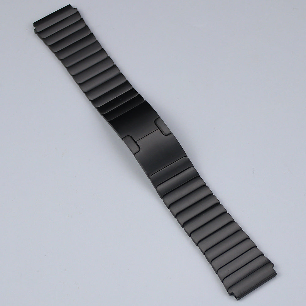 For Huawei Watch GT 2 46mm / Watch GT 3 Pro 46mm Titanium Steel 22mm Smart Watch Band Universal Quick Release Replacement Strap - Black