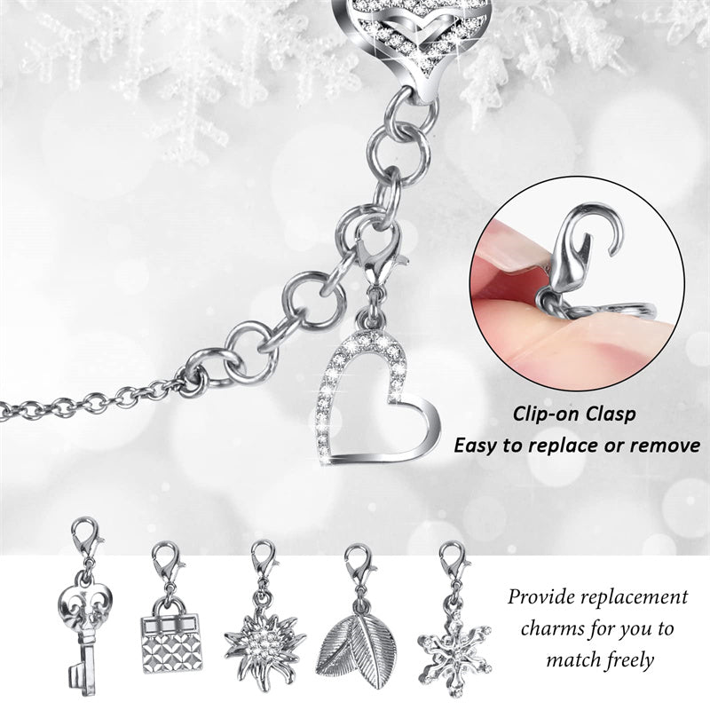 For Apple Watch Series 3 / 2 / 1 38mm Metal Watch Band with Hollow Rhinestone Decor PC Protective Frame Cover Adjustable Pendant Bracelet - Silver