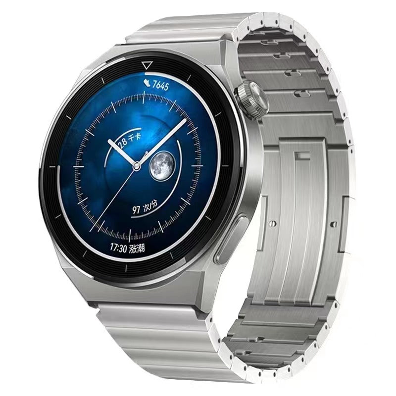 For Huawei Watch 3 / Watch GT 3 Pro 46mm / GT2 46mm Quick Release 22mm Universal Watch Strap Replacement Titanium Steel Wrist Band - Silver