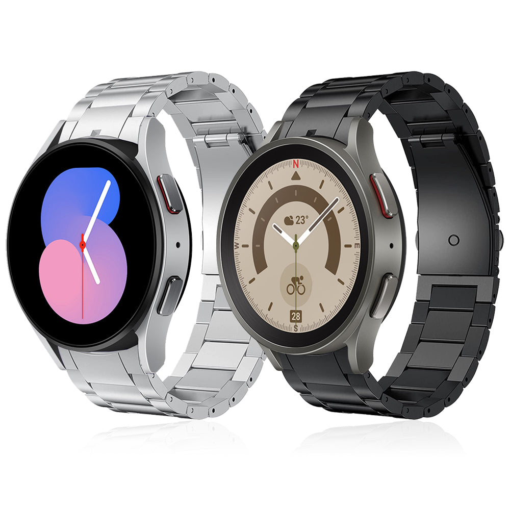 For Samsung Galaxy Watch6 40mm 44mm / Watch6 Classic 43mm 47mm / Watch 5 40mm 44mm / Watch4 40mm 44mm Watch Band Titanium Alloy Wrist Strap - Black