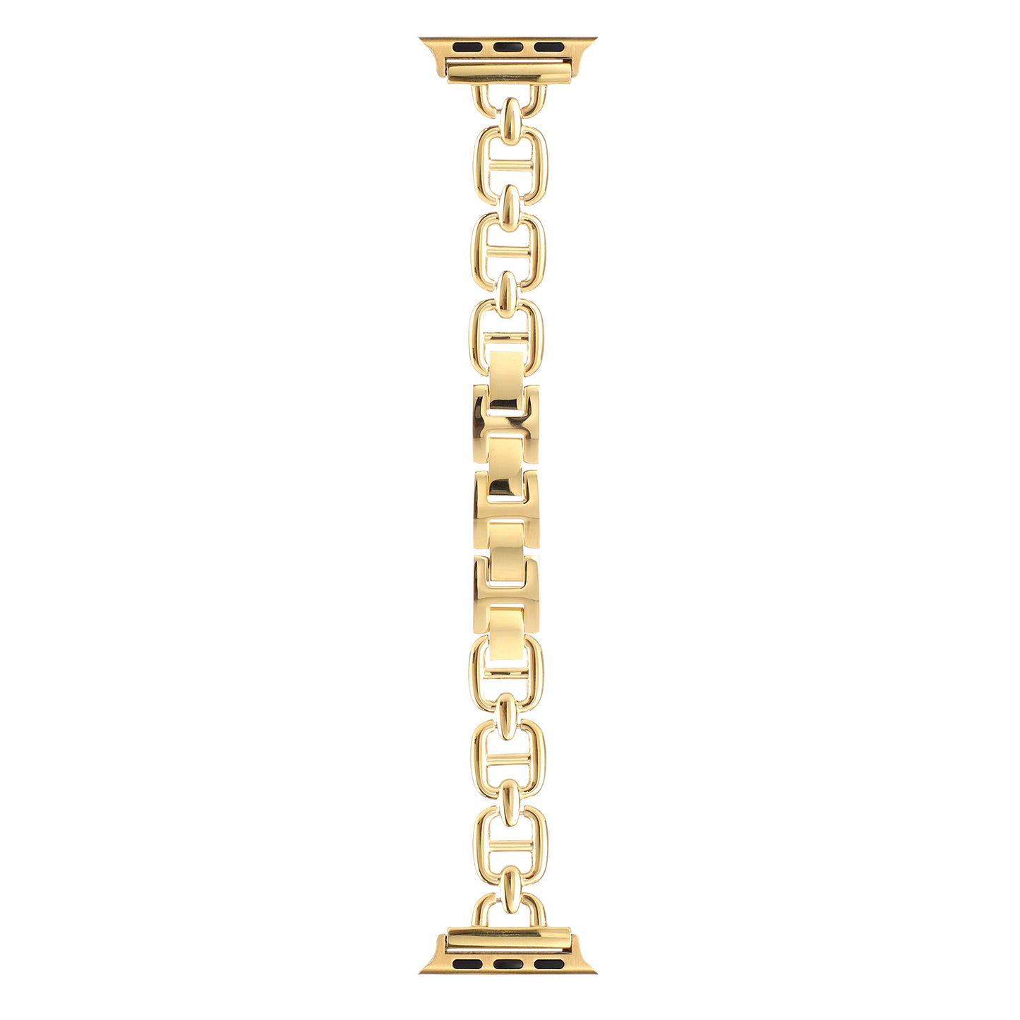 For Apple Watch Series 8 / 7 41mm / 6 / 5 / 4 / SE / SE (2022) 40mm / 3 / 2 / 1 38mm Wrist Band Replacement Metal Watch Strap - Gold