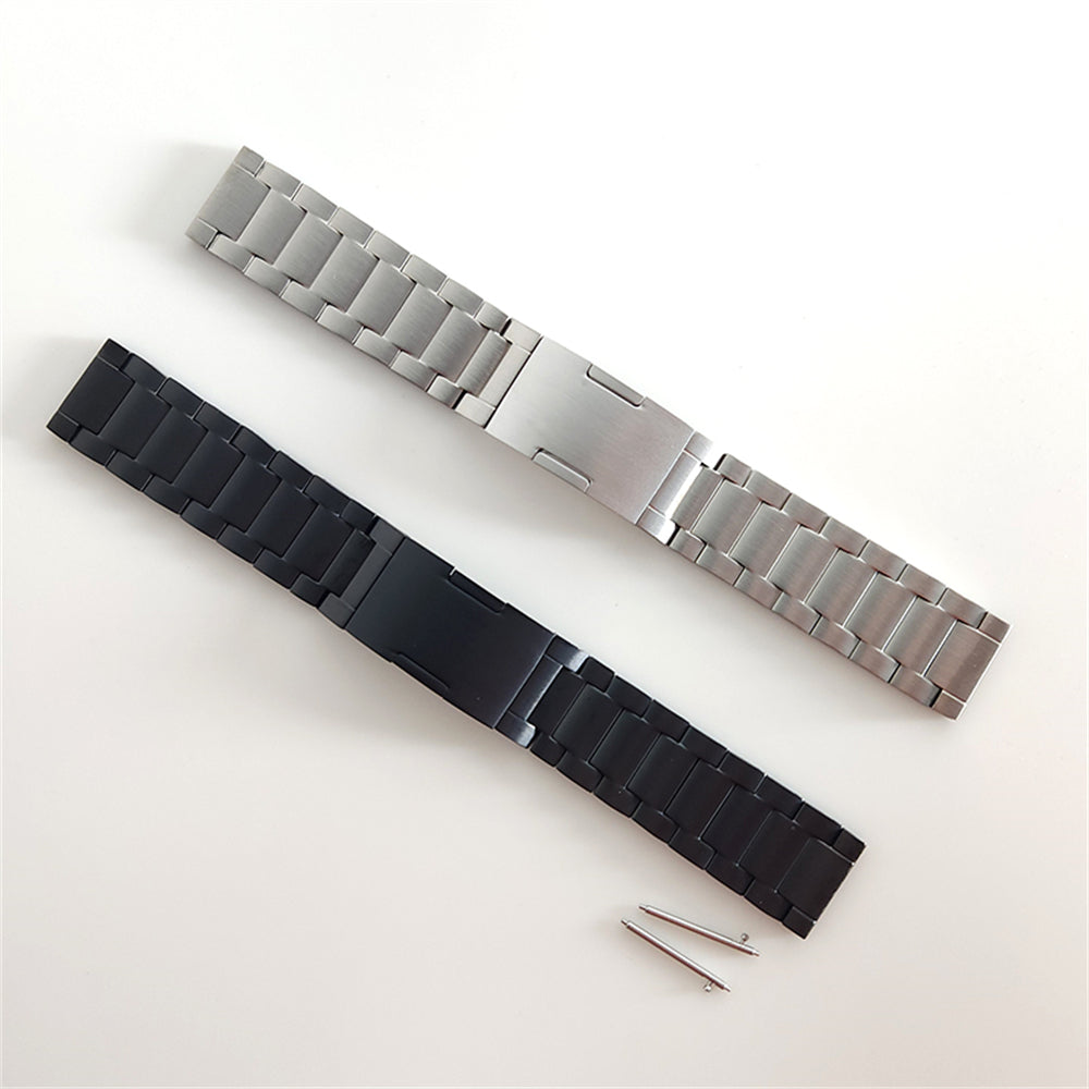 For Huawei Watch Buds / GT3 SE / GT3 Pro Titanium Steel Watch Band 22mm 3-Bead Metal Sports Strap - Black