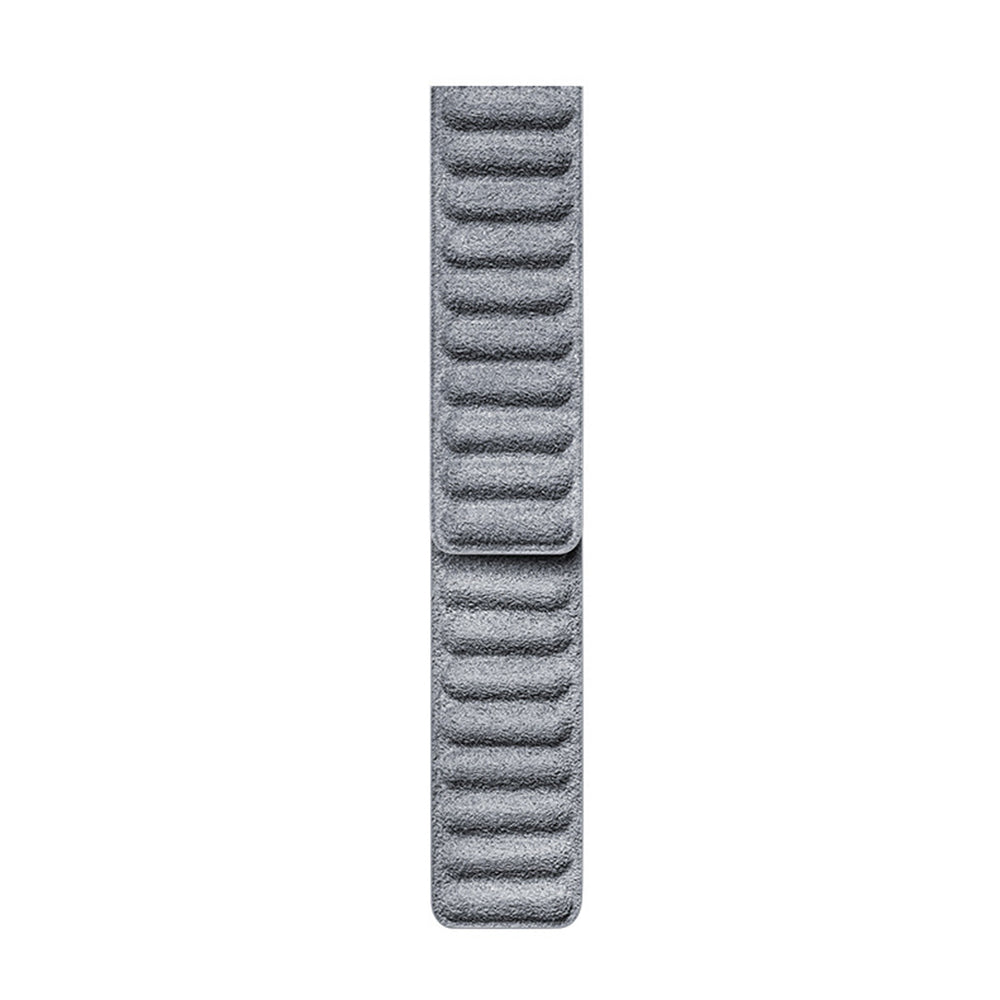For Apple Watch Series 8 7 41mm / Series 6 5 4 SE SE (2022) 40mm / Series 3 2 1 38mm Watchband Suede Leather Magnetic Strap - Light Grey