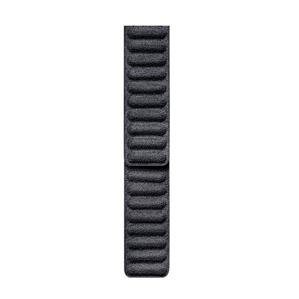 For Apple Watch Series 8 7 41mm / Series 6 5 4 SE SE (2022) 40mm / Series 3 2 1 38mm Watchband Suede Leather Magnetic Strap - Dark Grey
