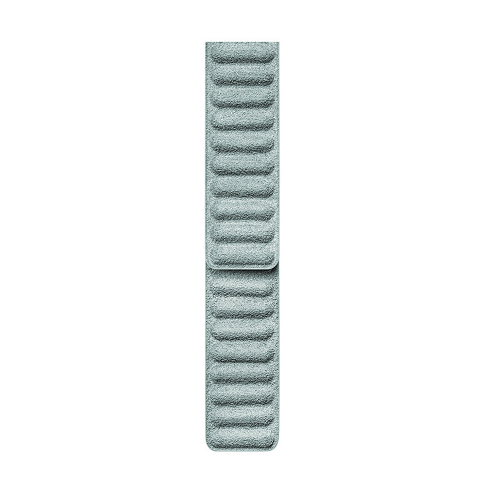 For Apple Watch Ultra 49mm / Series 8 7 45mm / Series 6 5 4 SE SE (2022) 44mm / Series 3 2 1 42mm Magnetic Watch Strap Suede Leather Watchband - Cyan