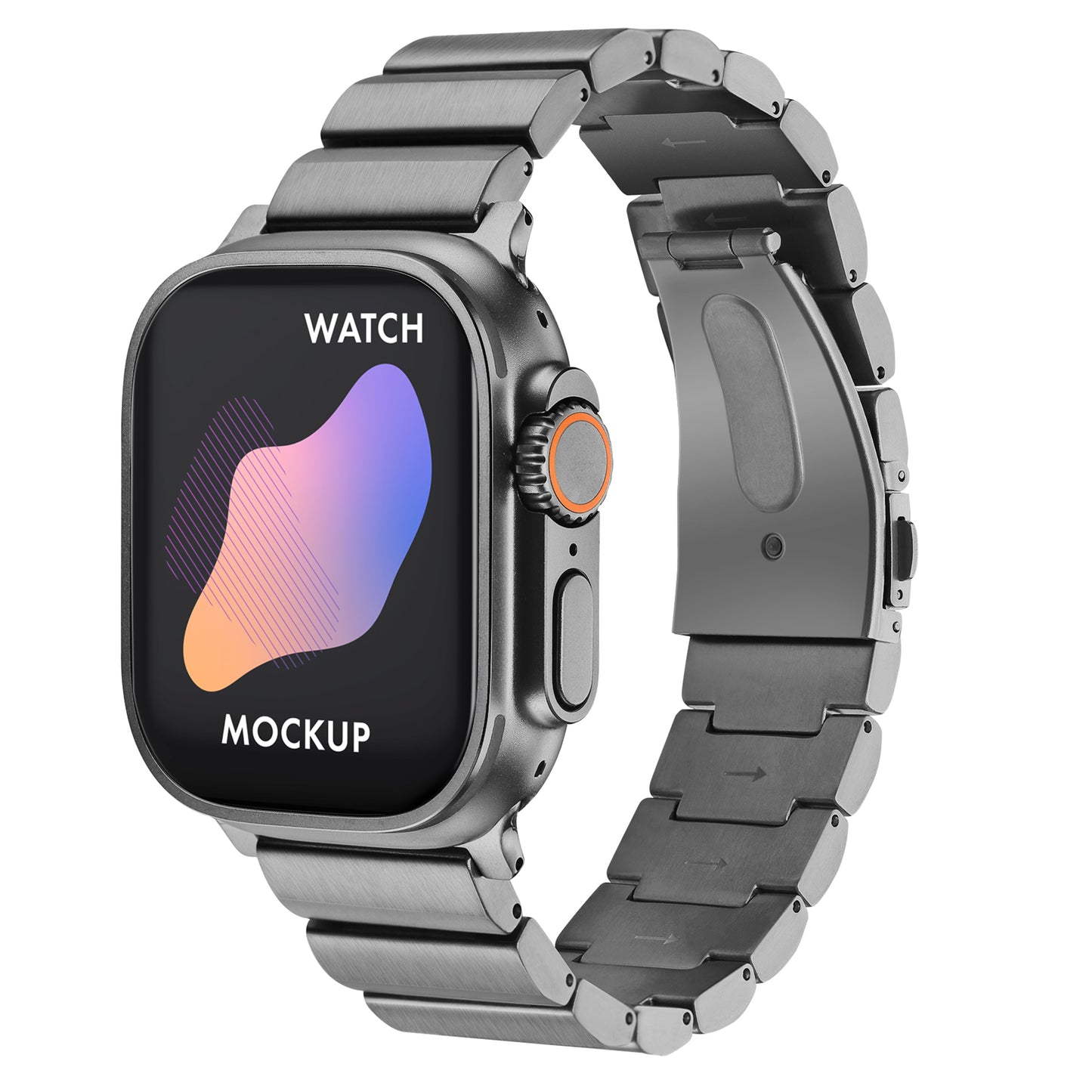 Wrist Strap for Apple Watch Ultra 49mm / Series 8 45mm / 7 45mm / SE / SE (2022) / 4 / 5 / 6 44mm / 3 / 2 / 1 42mm Titanium Alloy Replacement Watchband - Grey