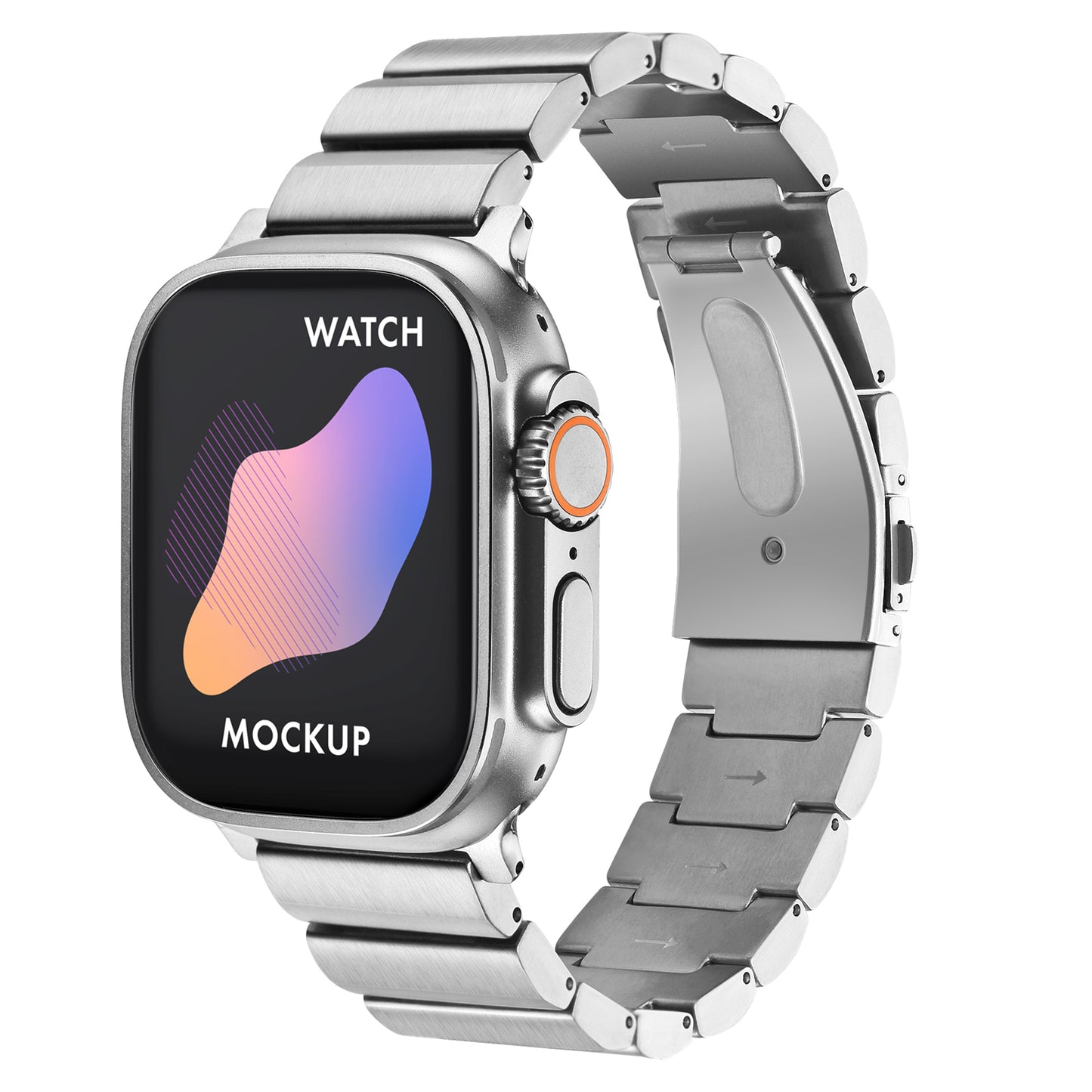 Wrist Strap for Apple Watch Ultra 49mm / Series 8 45mm / 7 45mm / SE / SE (2022) / 4 / 5 / 6 44mm / 3 / 2 / 1 42mm Titanium Alloy Replacement Watchband - Silver