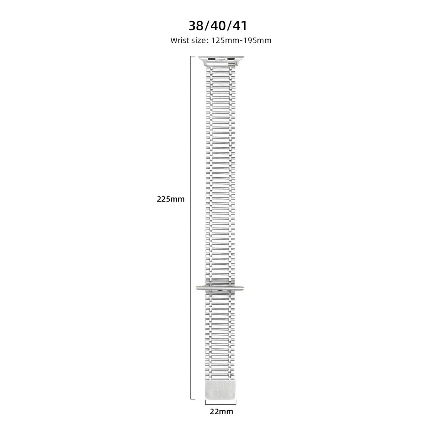 Magnetic Strap for Apple Watch Series 8  /  7 41mm  /  6  /  5  /  4  /  SE  /  SE (2022) 40mm  /  3  /  2  /  1 38mm Stainless Steel Watchband - Silver