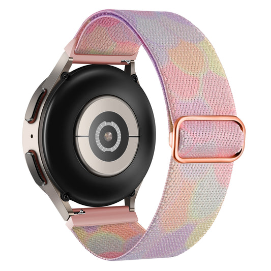 Nylon Watch Band for Coros Pace 2 / Apex 42mm , 20mm Pattern Adjustable Braided Loop Strap - Phantom Bubble