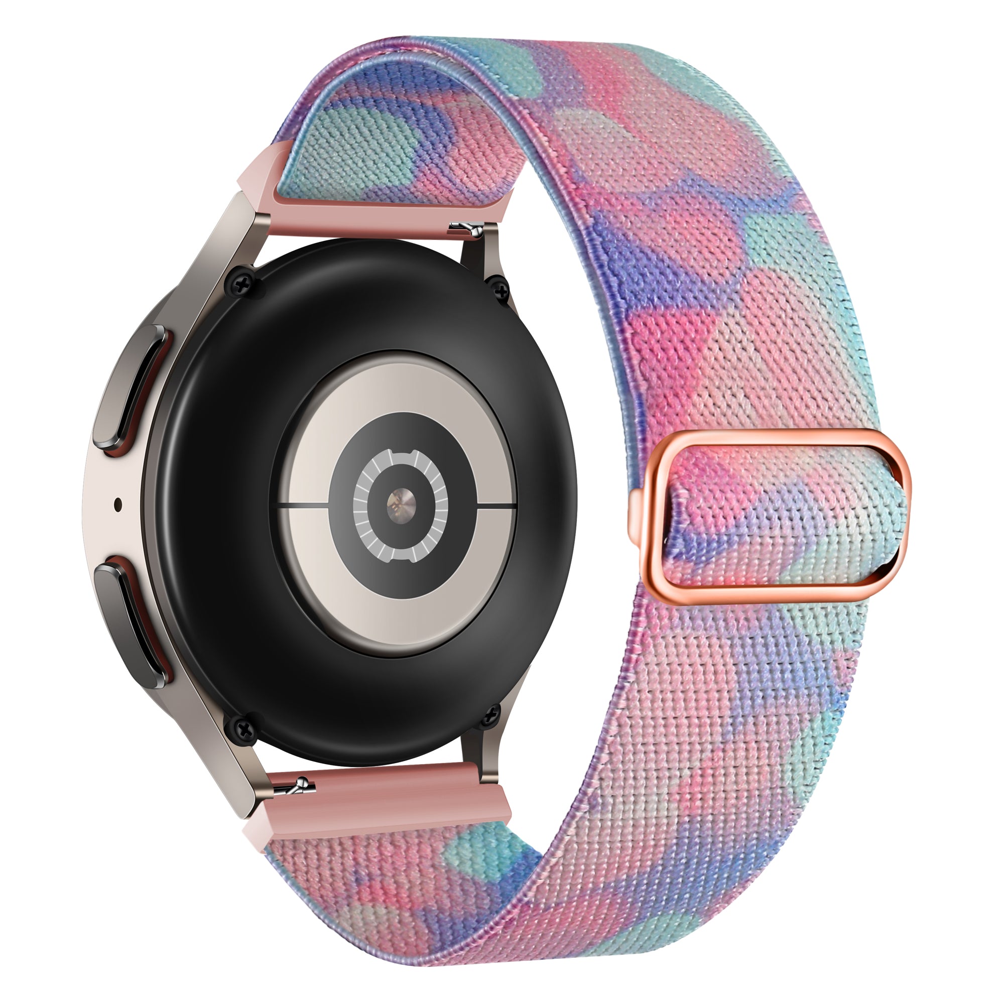 Nylon Watch Band for Coros Pace 2 / Apex 42mm , 20mm Pattern Adjustable Braided Loop Strap - Aqueous Fluid