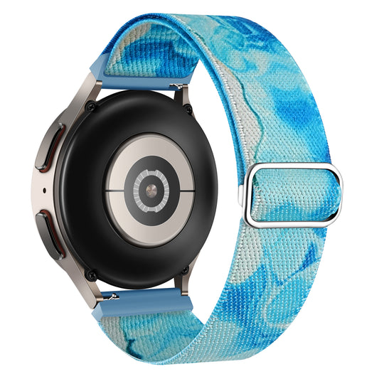 Pattern Watch Band for Coros Apex Pro / Apex 46mm , 22mm Nylon Braided Strap Strap Replacement - Ocean Blue