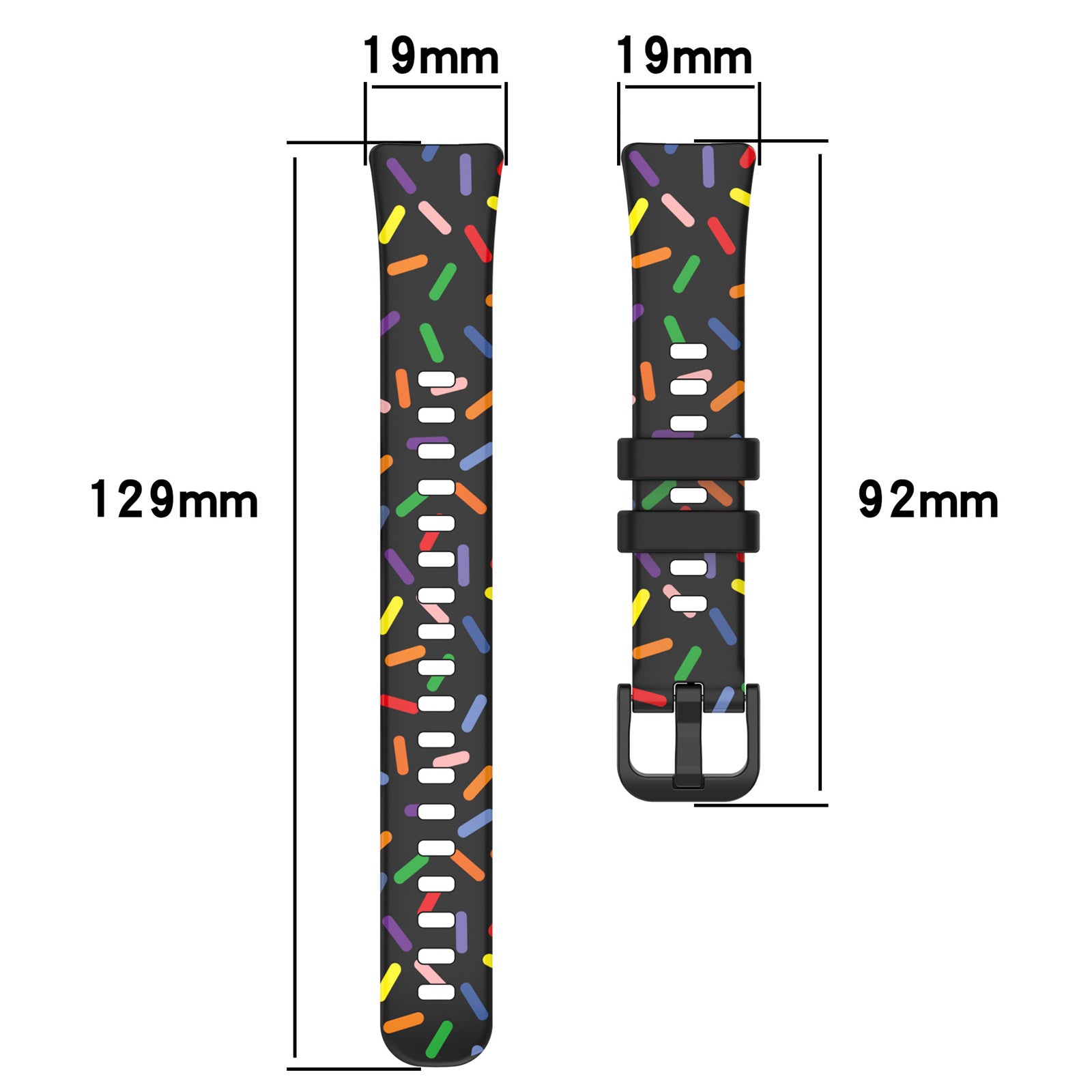 Uniqkart for Huawei Band 8 Colorful Spotted Silicone Strap Replacement Watch Band - Red