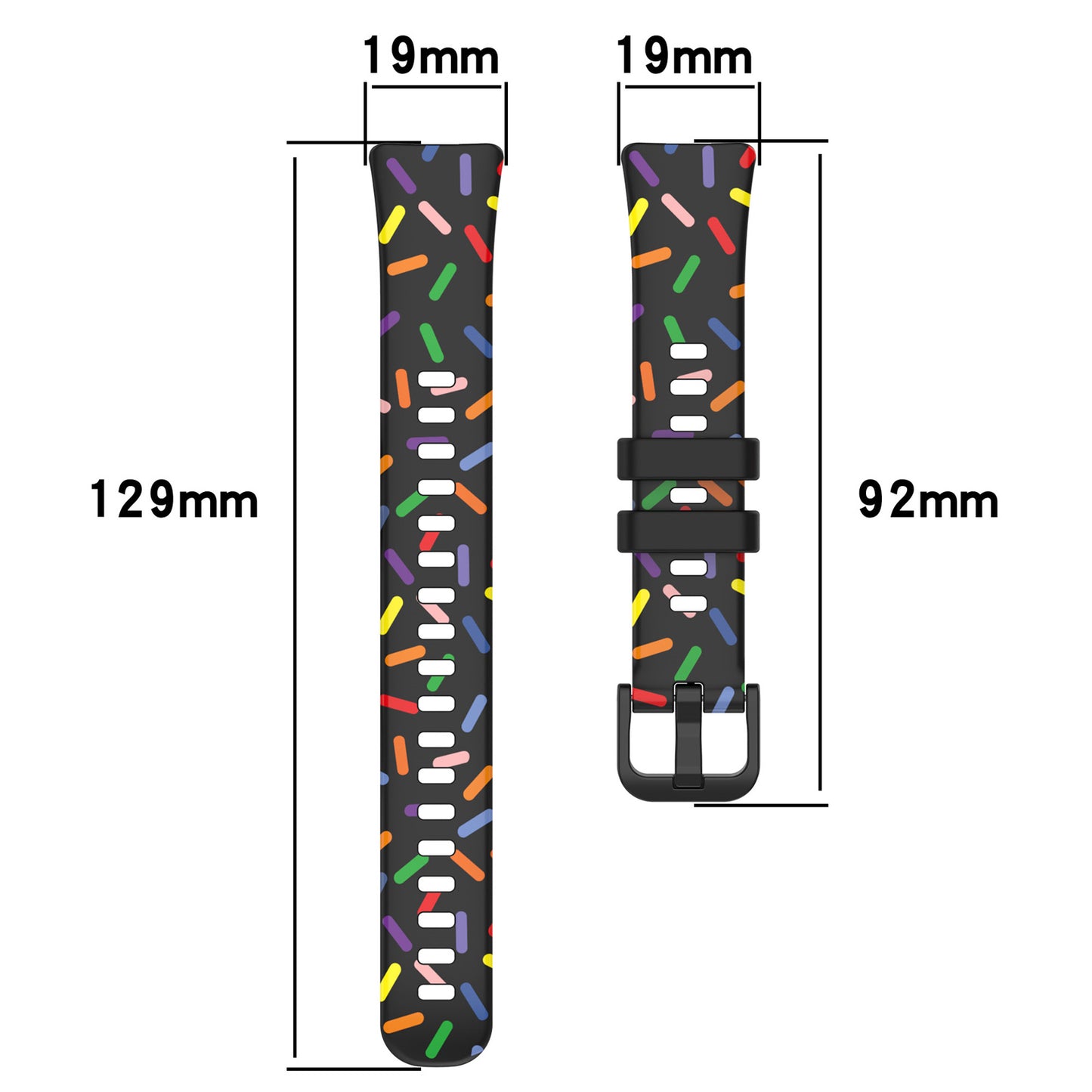 Uniqkart for Huawei Band 8 Colorful Spotted Silicone Strap Replacement Watch Band - Red