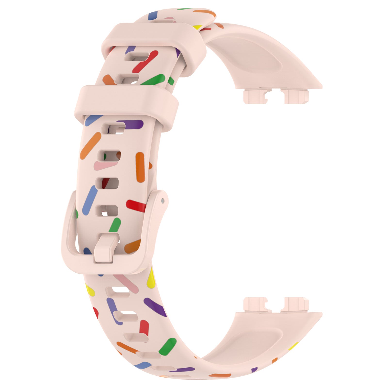 Uniqkart for Huawei Band 8 Colorful Spotted Silicone Strap Replacement Watch Band - Light Pink