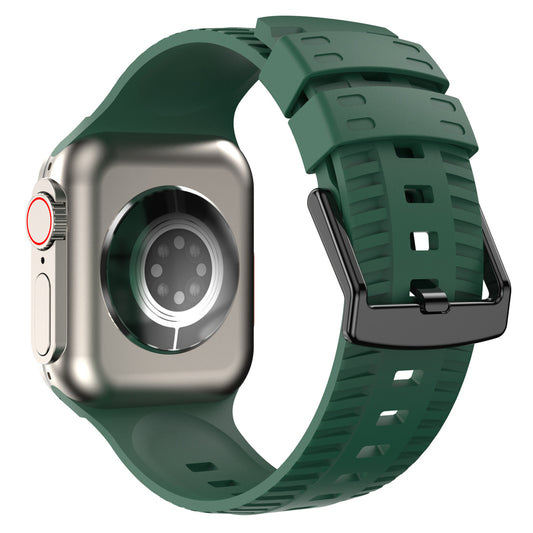 Uniqkart for Apple Watch Series 8 7 41mm / 6 5 4 SE (2022) SE 40mm / 3 2 1 38mm Quick Release Watch Strap Silicone Wrist Band - Green
