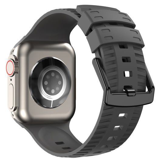 Uniqkart for Apple Watch Series 8 7 41mm / 6 5 4 SE (2022) SE 40mm / 3 2 1 38mm Quick Release Watch Strap Silicone Wrist Band - Midnight Color