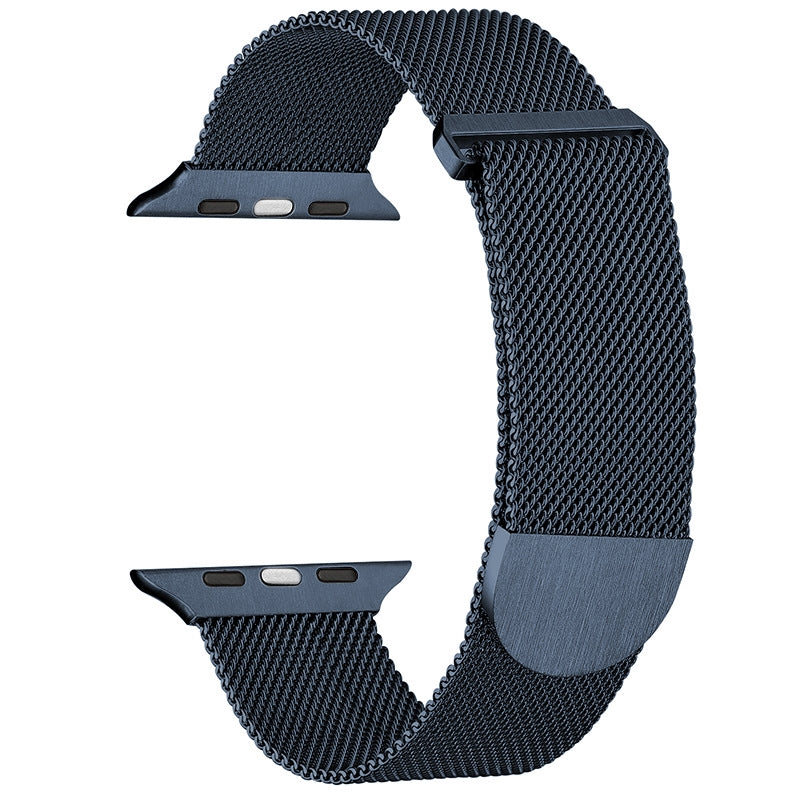 Uniqkart for Apple Watch Series 8 7 41mm / 6 5 4 SE (2022) SE 40mm / 3 2 1 38mm Milanese Watch Strap Magnetic Metal Watchband - Midnight Color
