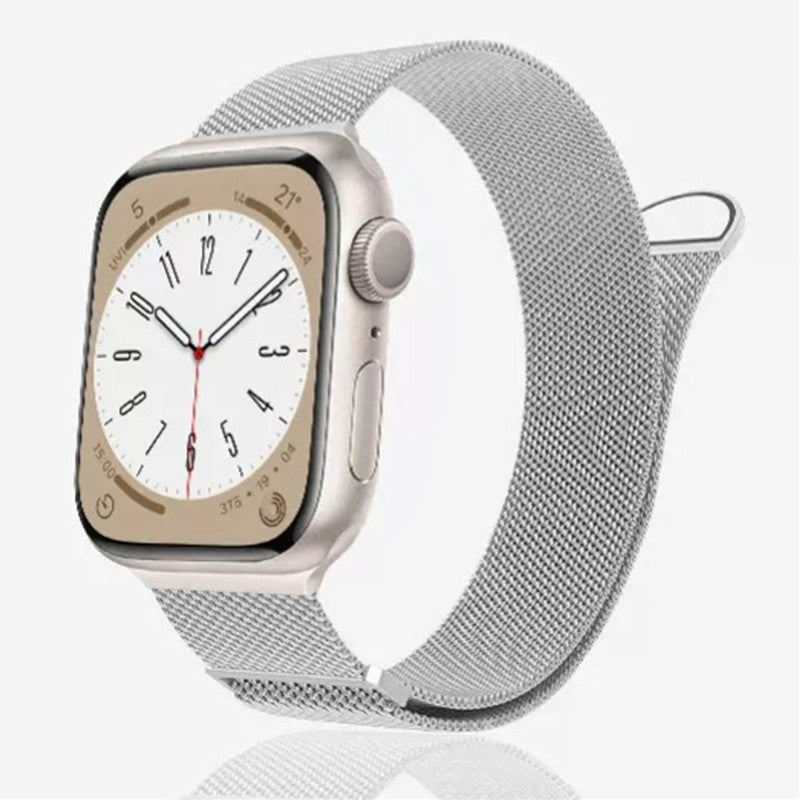 Uniqkart for Apple Watch Series 8 7 41mm / 6 5 4 SE (2022) SE 40mm / 3 2 1 38mm Milanese Watch Strap Magnetic Metal Watchband - Light Purple