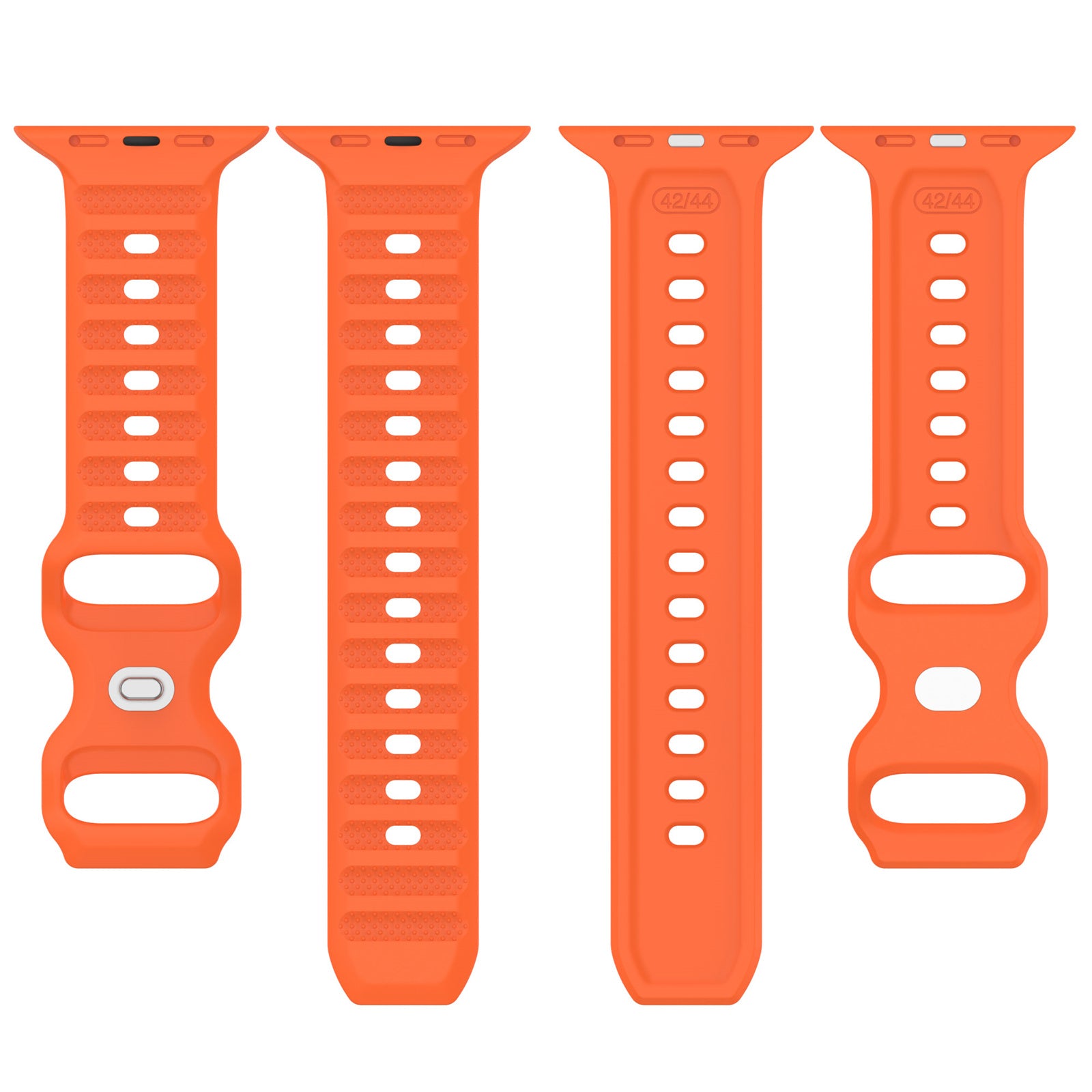 Uniqkart for Apple Watch Ultra 49mm / Series 8 7 45mm / 6 5 4 SE (2022) SE 44mm / 3 2 1 42mm Dot Surface Watch Strap Silicone Watchband - Orange