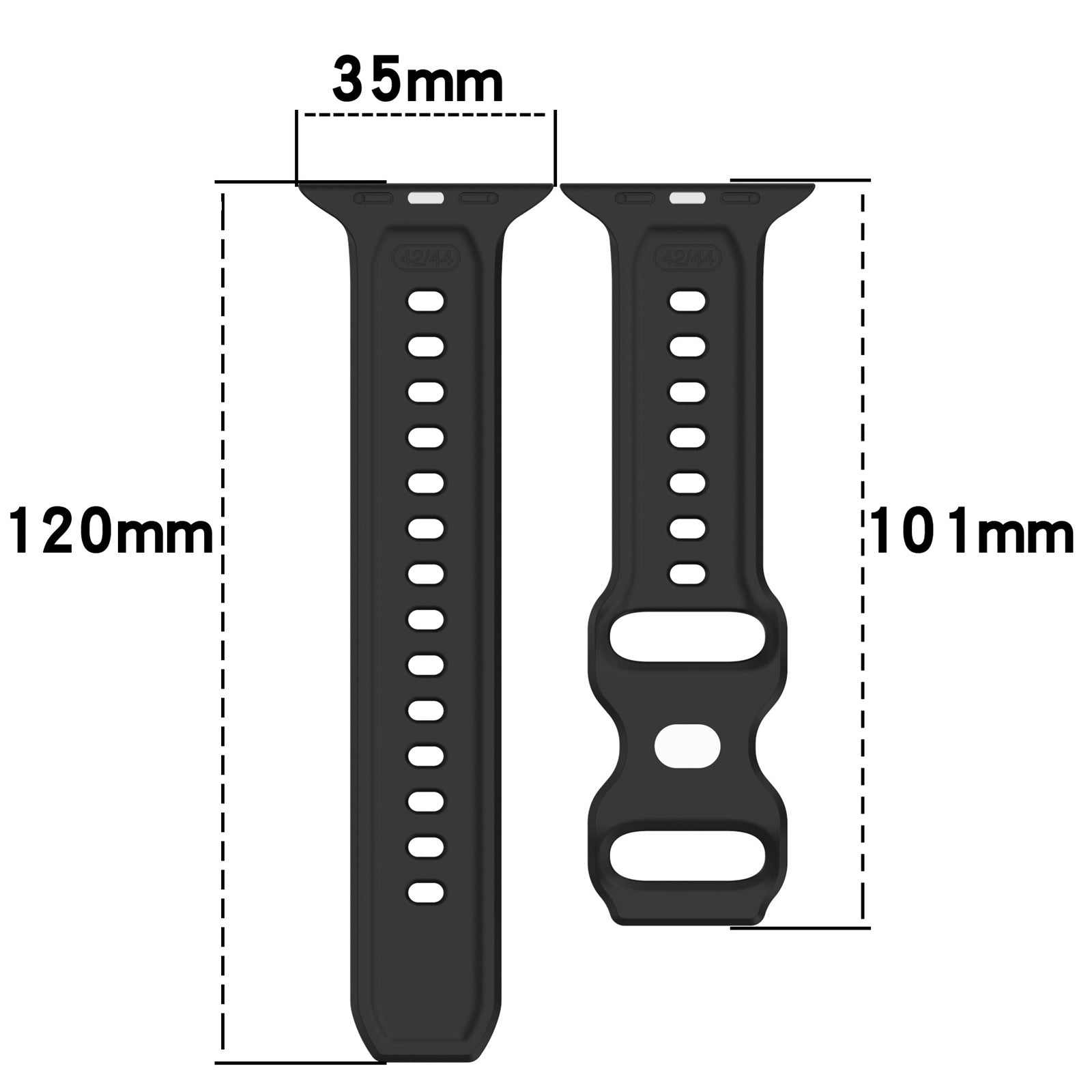 Uniqkart for Apple Watch Ultra 49mm / Series 8 7 45mm / 6 5 4 SE (2022) SE 44mm / 3 2 1 42mm Dot Surface Watch Strap Silicone Watchband - Orange