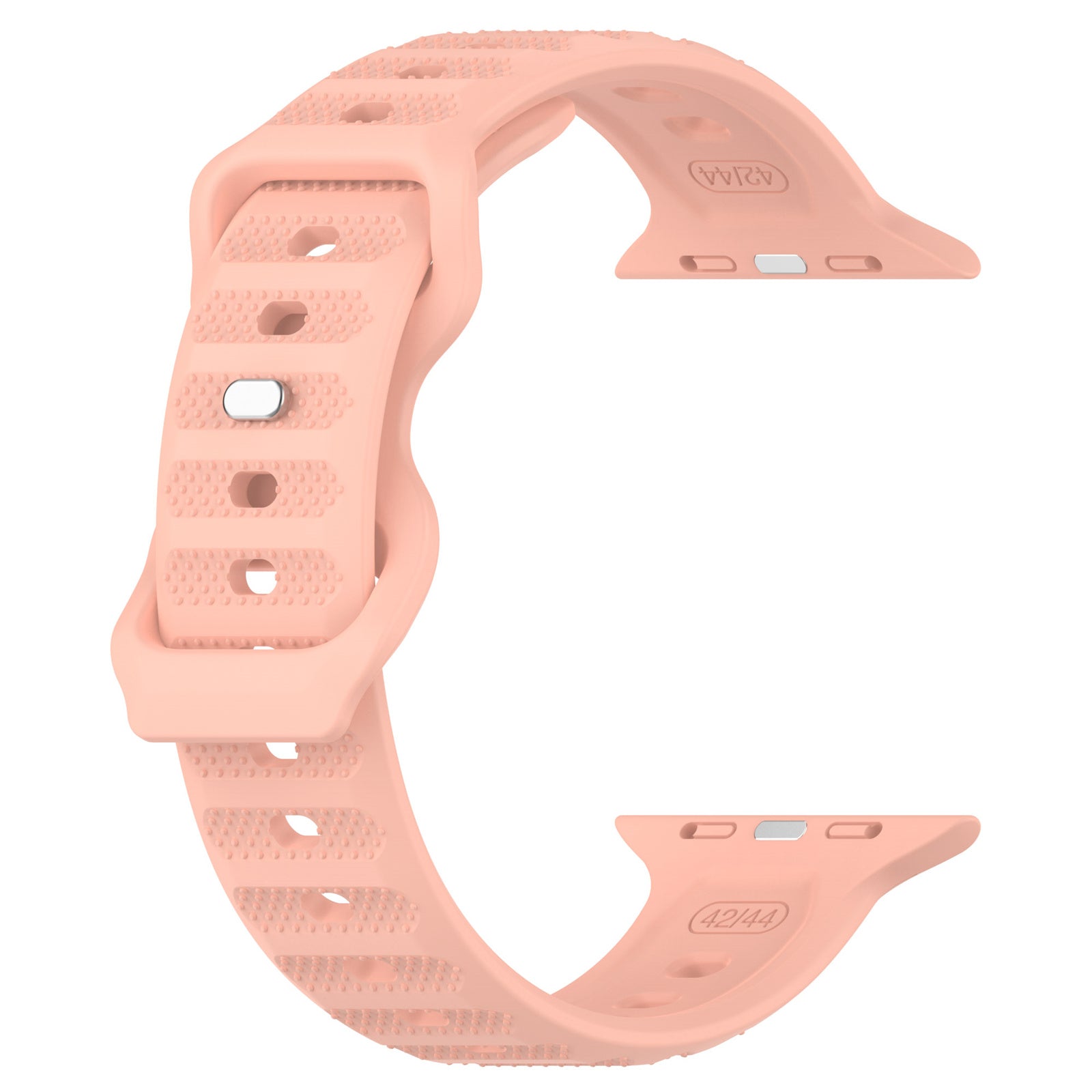 Uniqkart for Apple Watch Ultra 49mm / Series 8 7 45mm / 6 5 4 SE (2022) SE 44mm / 3 2 1 42mm Dot Surface Watch Strap Silicone Watchband - Pink