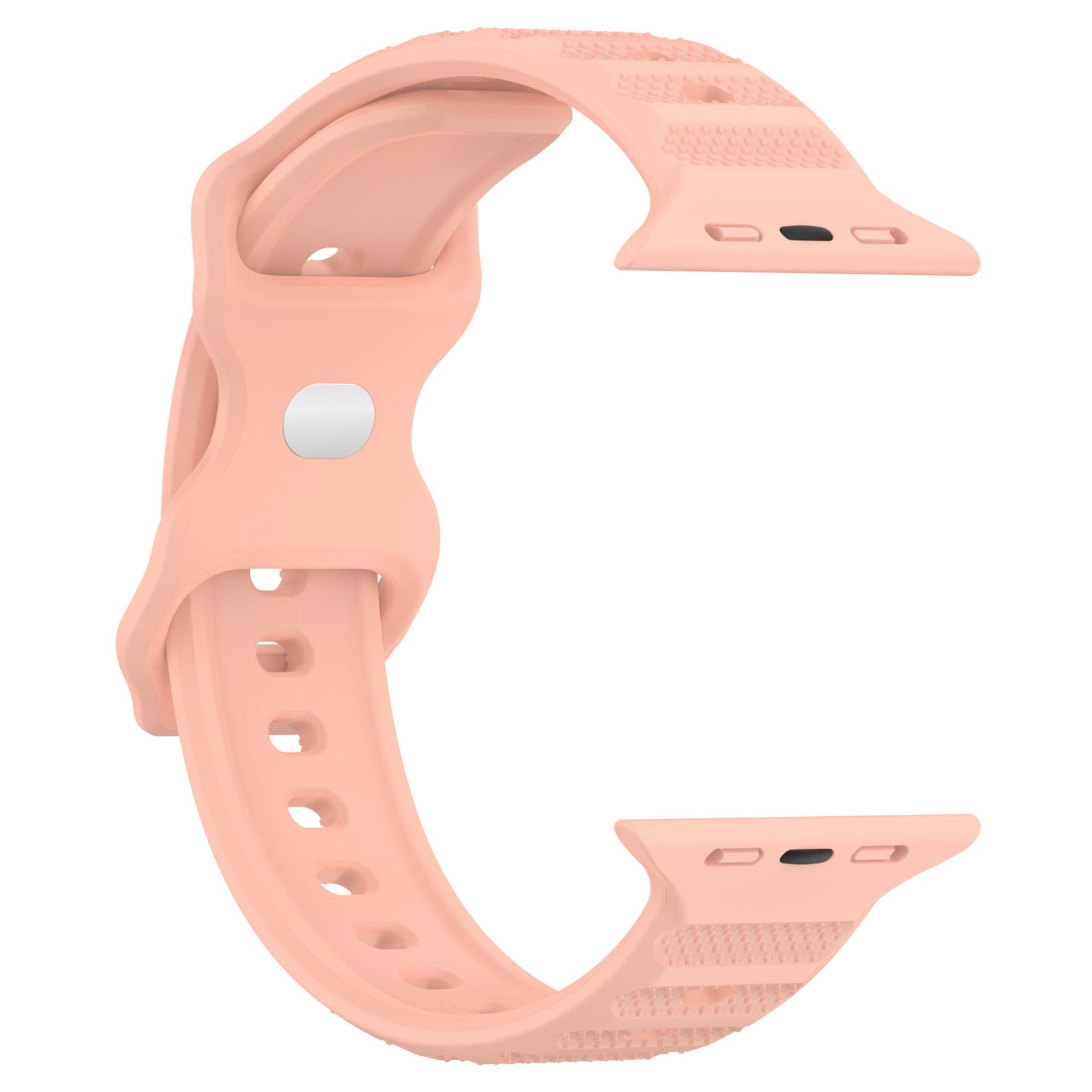 Uniqkart for Apple Watch Ultra 49mm / Series 8 7 45mm / 6 5 4 SE (2022) SE 44mm / 3 2 1 42mm Dot Surface Watch Strap Silicone Watchband - Pink
