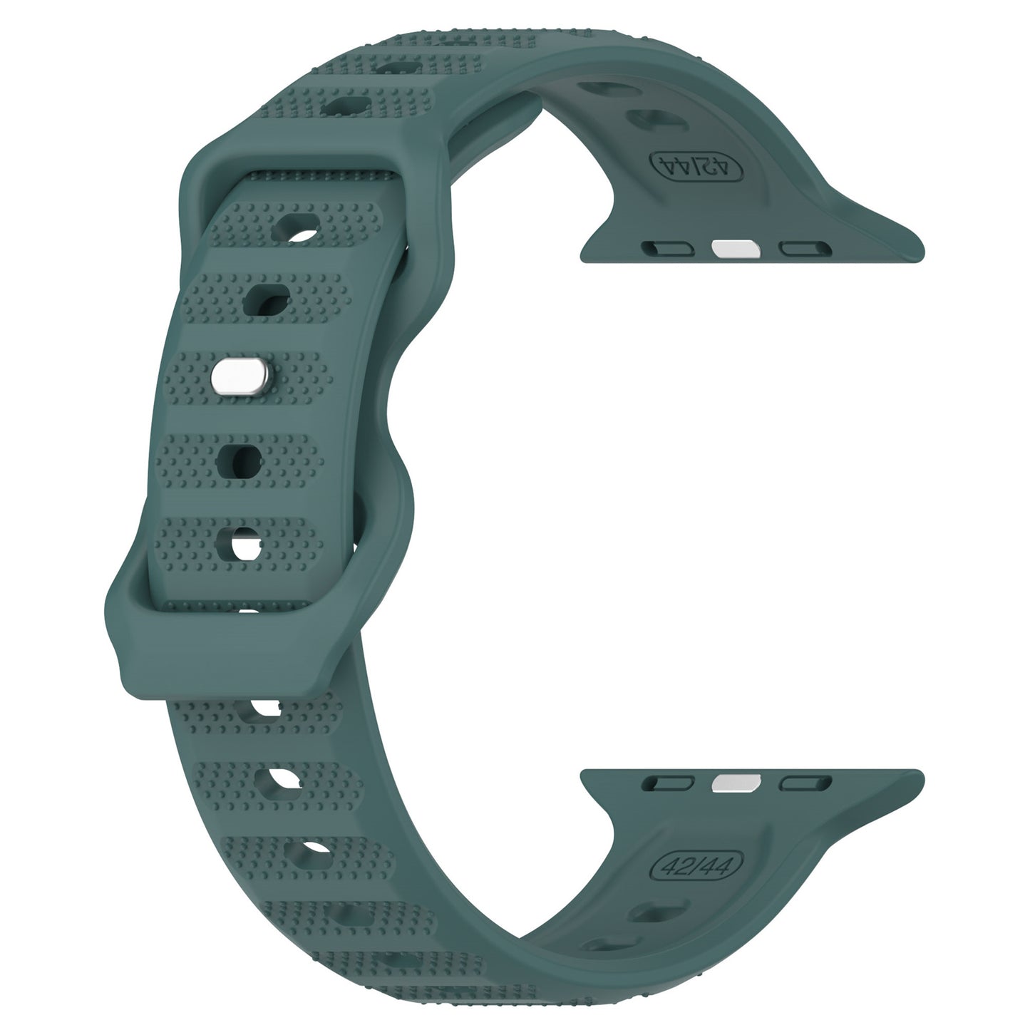 Uniqkart for Apple Watch Ultra 49mm / Series 8 7 45mm / 6 5 4 SE (2022) SE 44mm / 3 2 1 42mm Dot Surface Watch Strap Silicone Watchband - Green