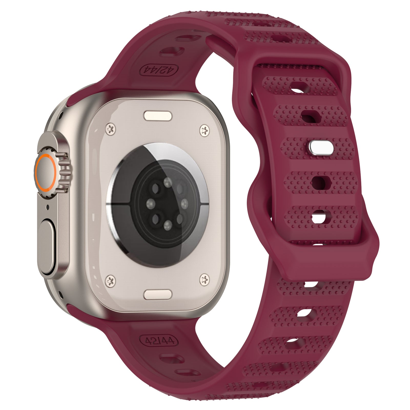 Uniqkart for Apple Watch Series 8 7 41mm / 6 5 4 SE (2022) SE 40mm / 3 2 1 38mm Silicone Watch Strap Dot Surface Watch Band - Wine Red