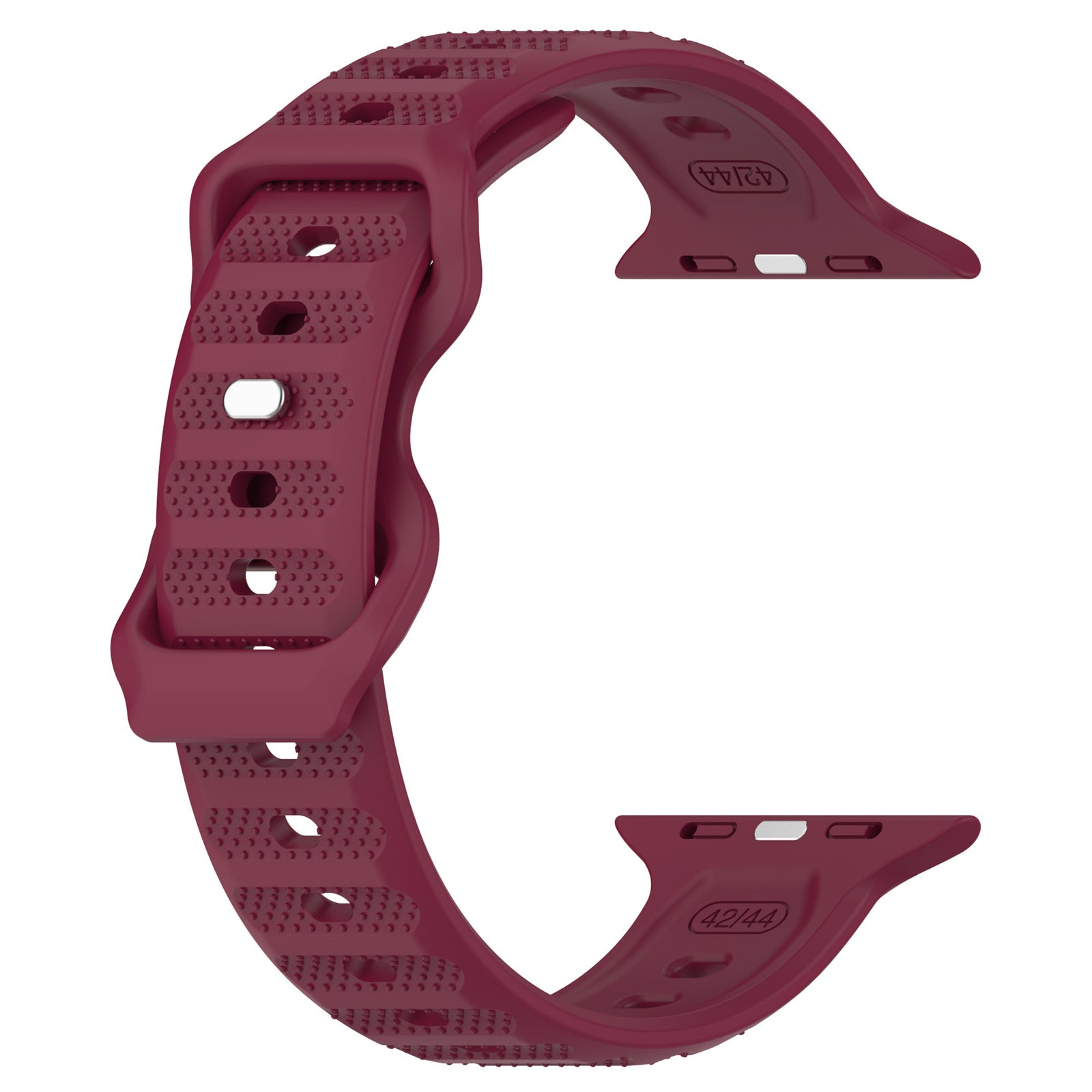 Uniqkart for Apple Watch Series 8 7 41mm / 6 5 4 SE (2022) SE 40mm / 3 2 1 38mm Silicone Watch Strap Dot Surface Watch Band - Wine Red