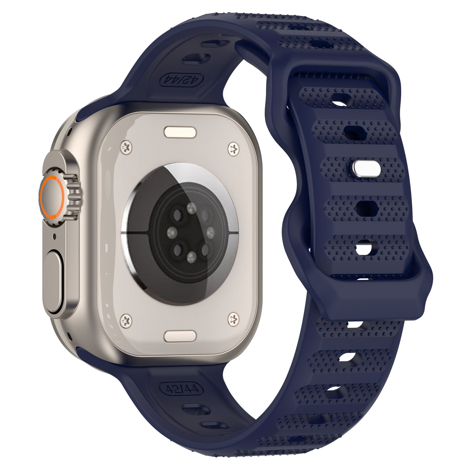 Uniqkart for Apple Watch Series 8 7 41mm / 6 5 4 SE (2022) SE 40mm / 3 2 1 38mm Silicone Watch Strap Dot Surface Watch Band - Midnight Blue