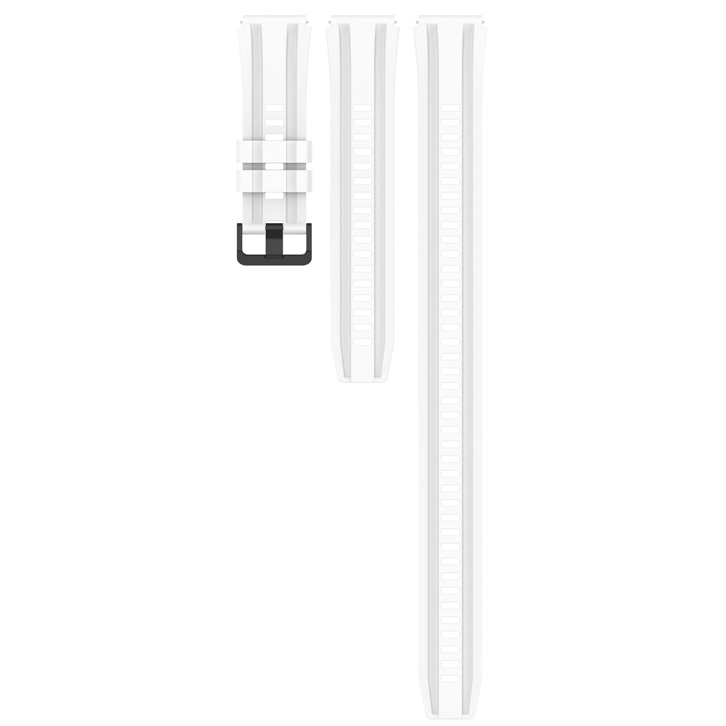 Silicone Watch Bands for Huawei Watch Ultimate , 22mm Replacement Strap Bracelet with Extension Strap - White