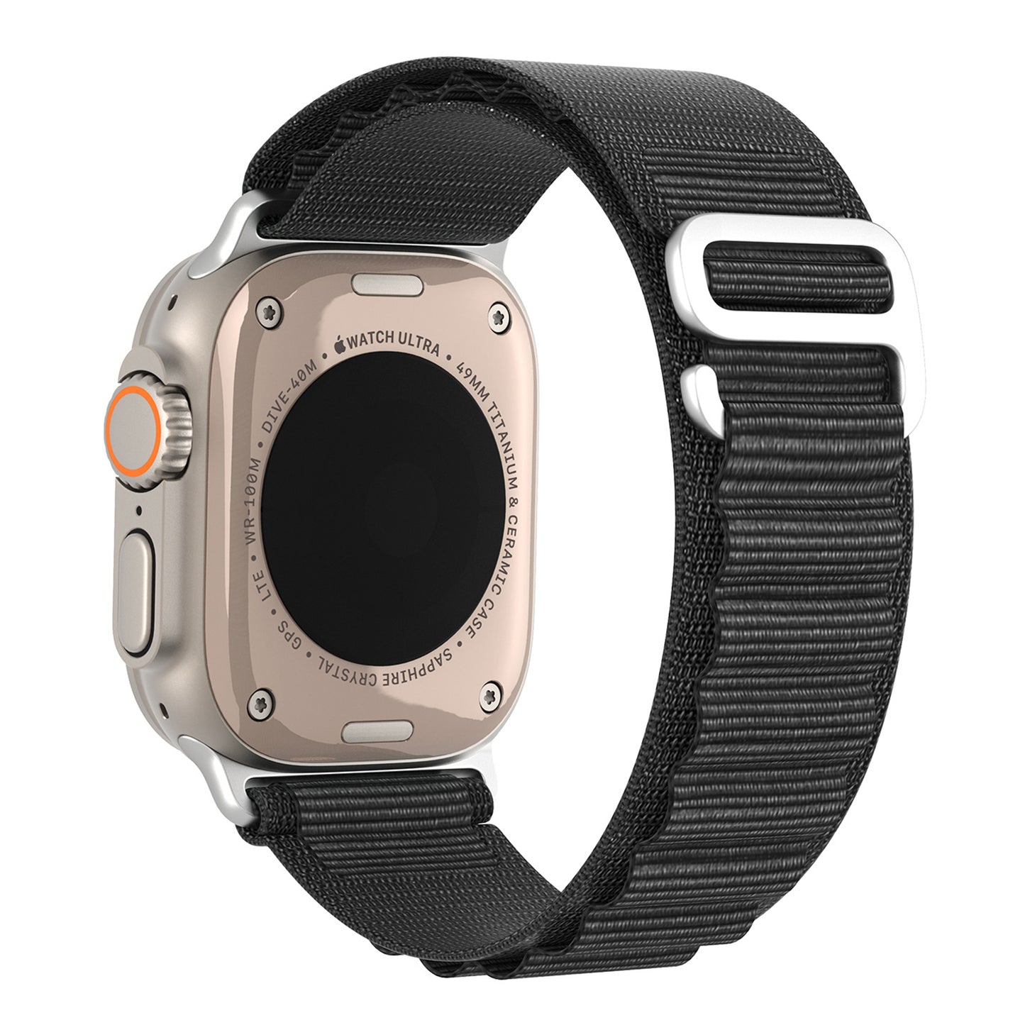 DUX DUCIS GS Series for Apple Watch Ultra 49mm  /  Series 8 7 45mm  /  6 5 4 SE (2022) SE 44mm  /  3 2 1 42mm Polyester Strap Replacement Watch Band - Black