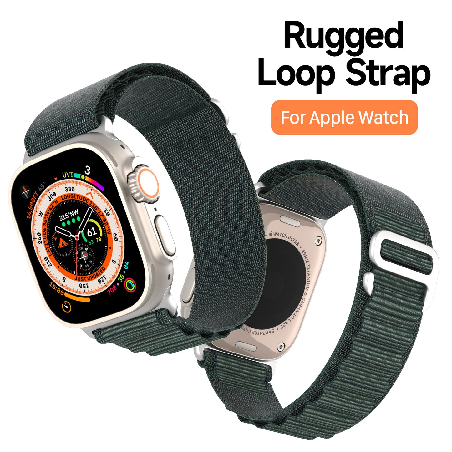 DUX DUCIS GS Series for Apple Watch Series 8 7 41mm  /  6 5 4 SE (2022) SE 40mm  /  3 2 1 38mm Polyester Watch Strap Replace Wrist Band - Green