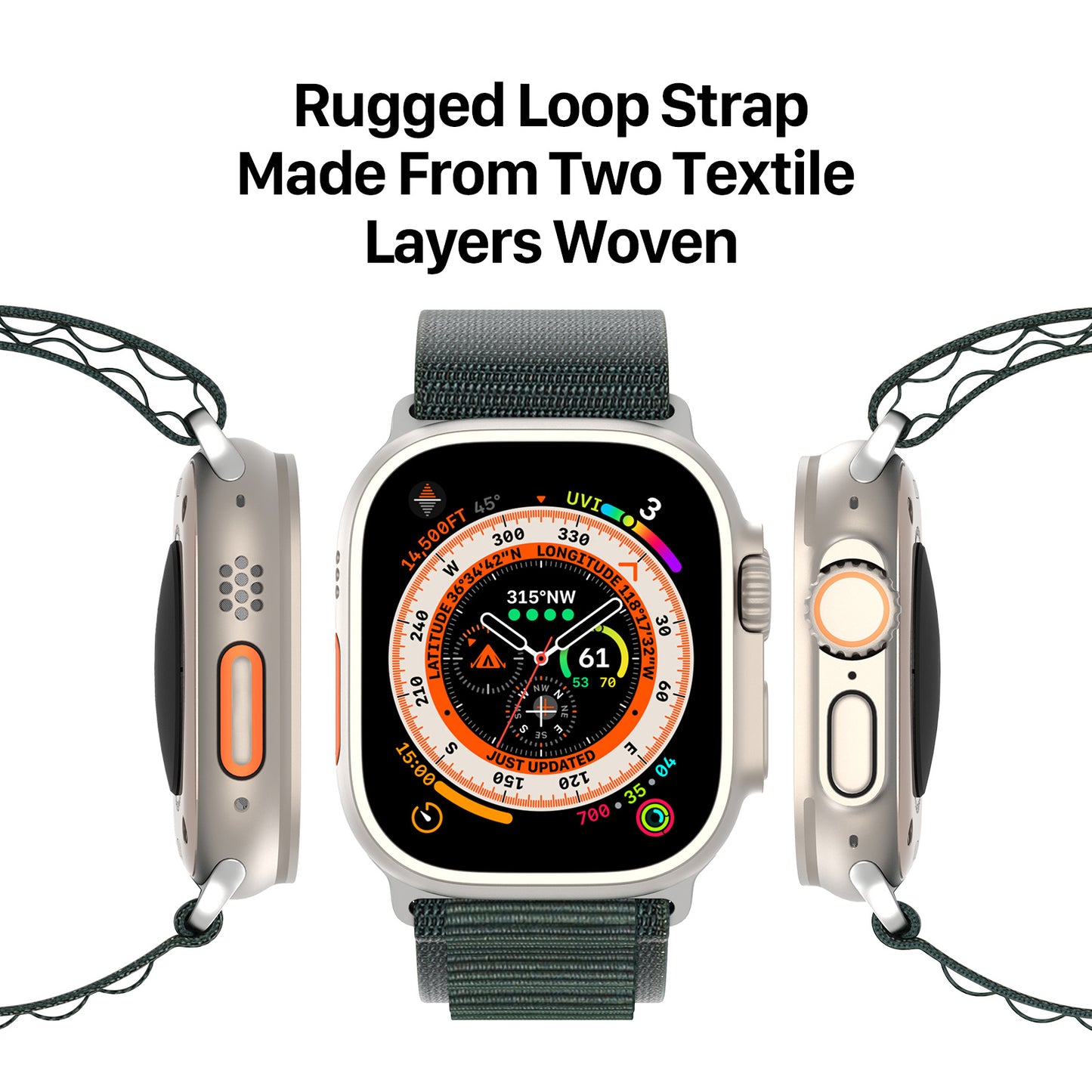 DUX DUCIS GS Series for Apple Watch Series 8 7 41mm  /  6 5 4 SE (2022) SE 40mm  /  3 2 1 38mm Polyester Watch Strap Replace Wrist Band - Green