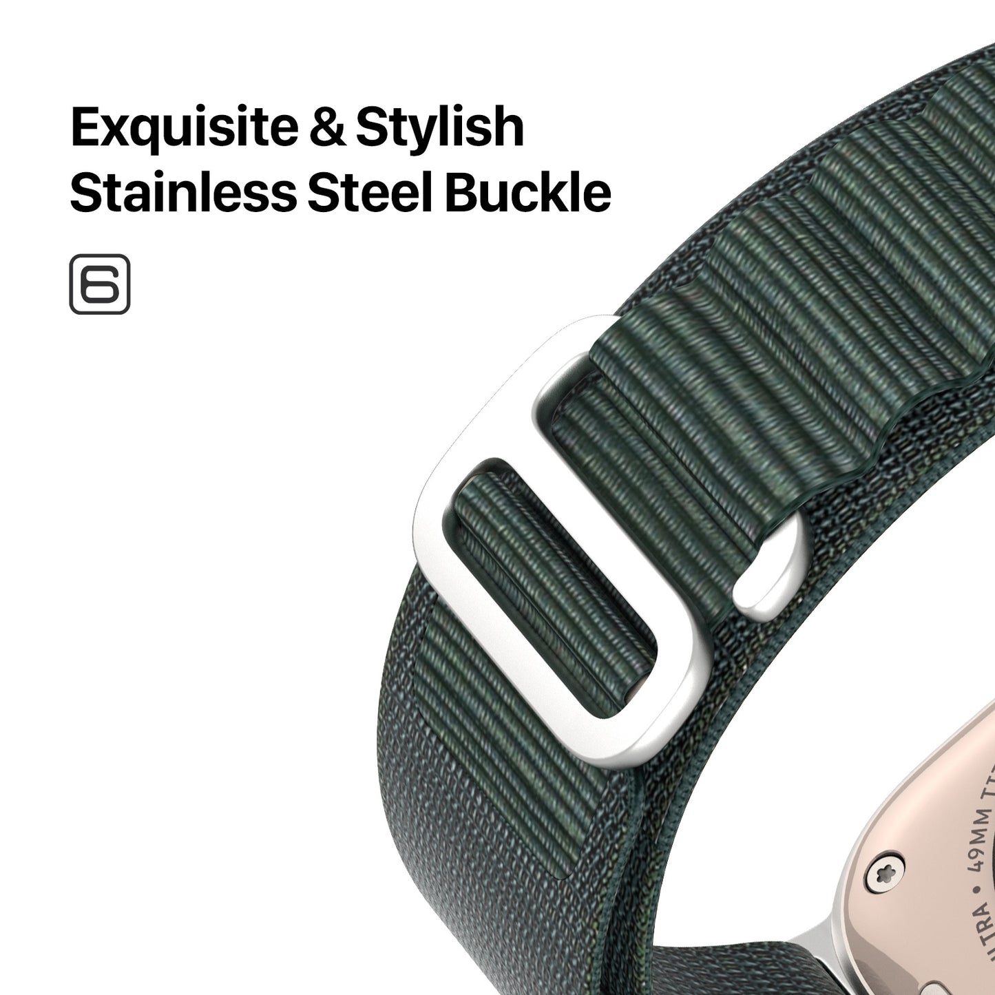 DUX DUCIS GS Series for Apple Watch Series 8 7 41mm  /  6 5 4 SE (2022) SE 40mm  /  3 2 1 38mm Polyester Watch Strap Replace Wrist Band - Green
