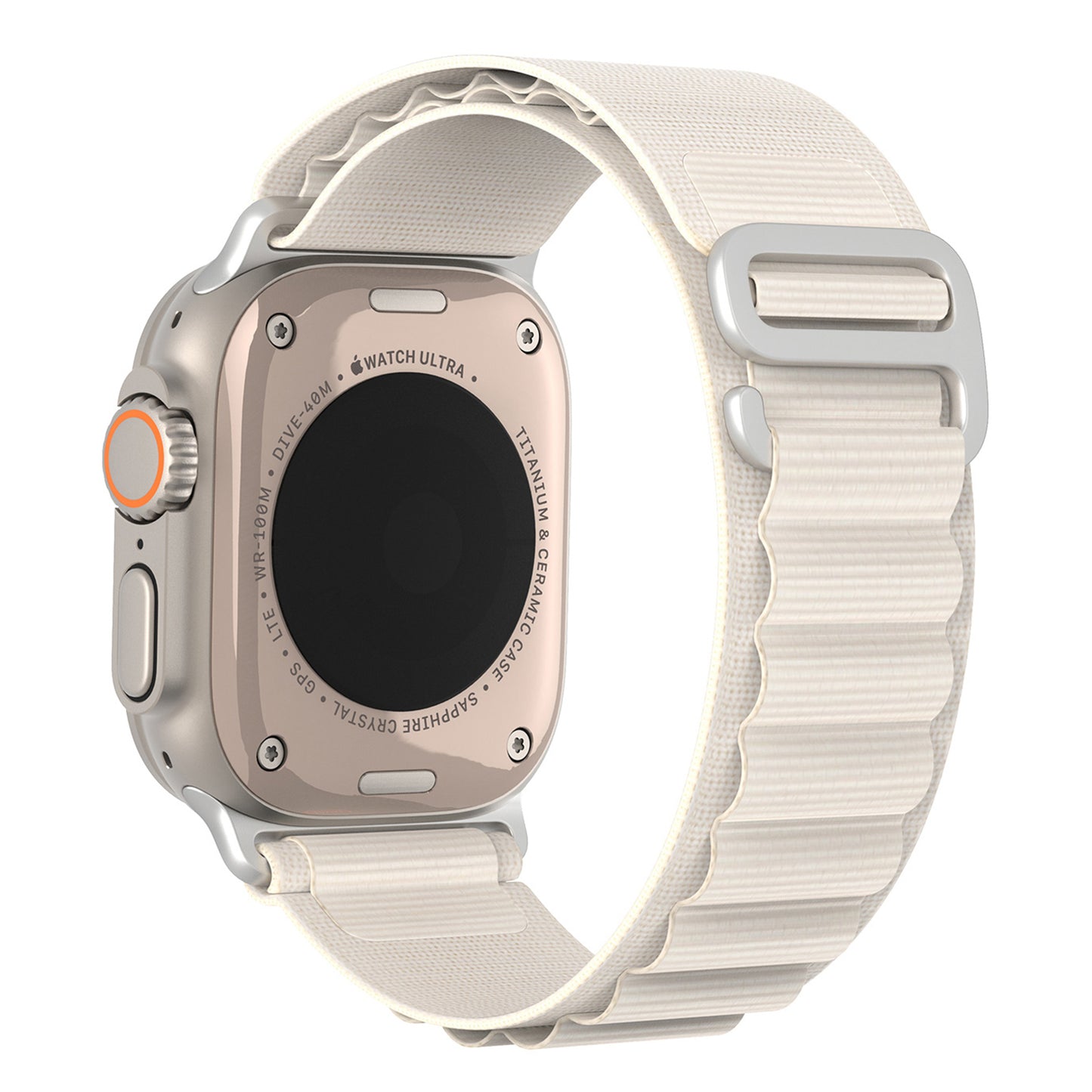 DUX DUCIS GS Series for Apple Watch Series 8 7 41mm  /  6 5 4 SE (2022) SE 40mm  /  3 2 1 38mm Polyester Watch Strap Replace Wrist Band - Starlight Color