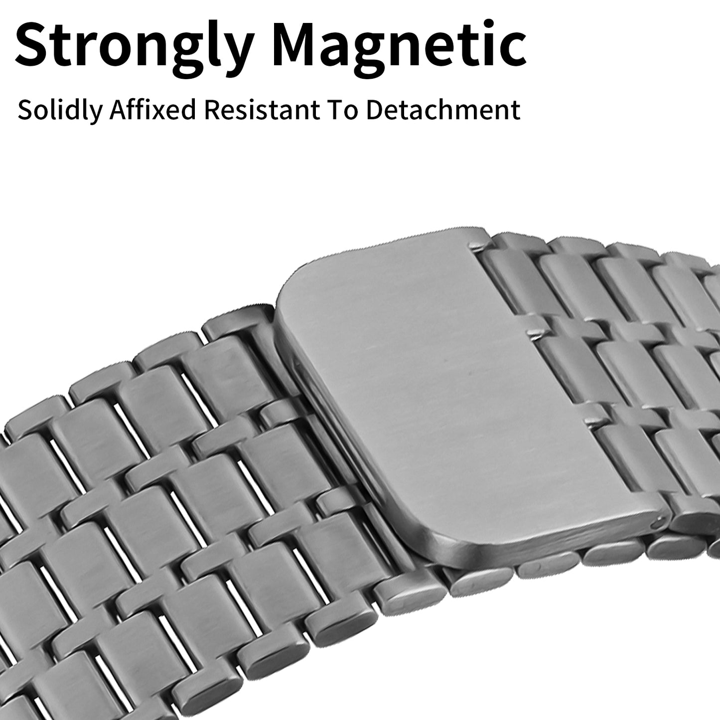 For Apple Watch Series 8 7 41mm / 6 5 4 SE SE (2022) 40mm / 3 2 1 38mm Watch Band 316L Stainless Steel Magnetic Wrist Strap - Titanium Color