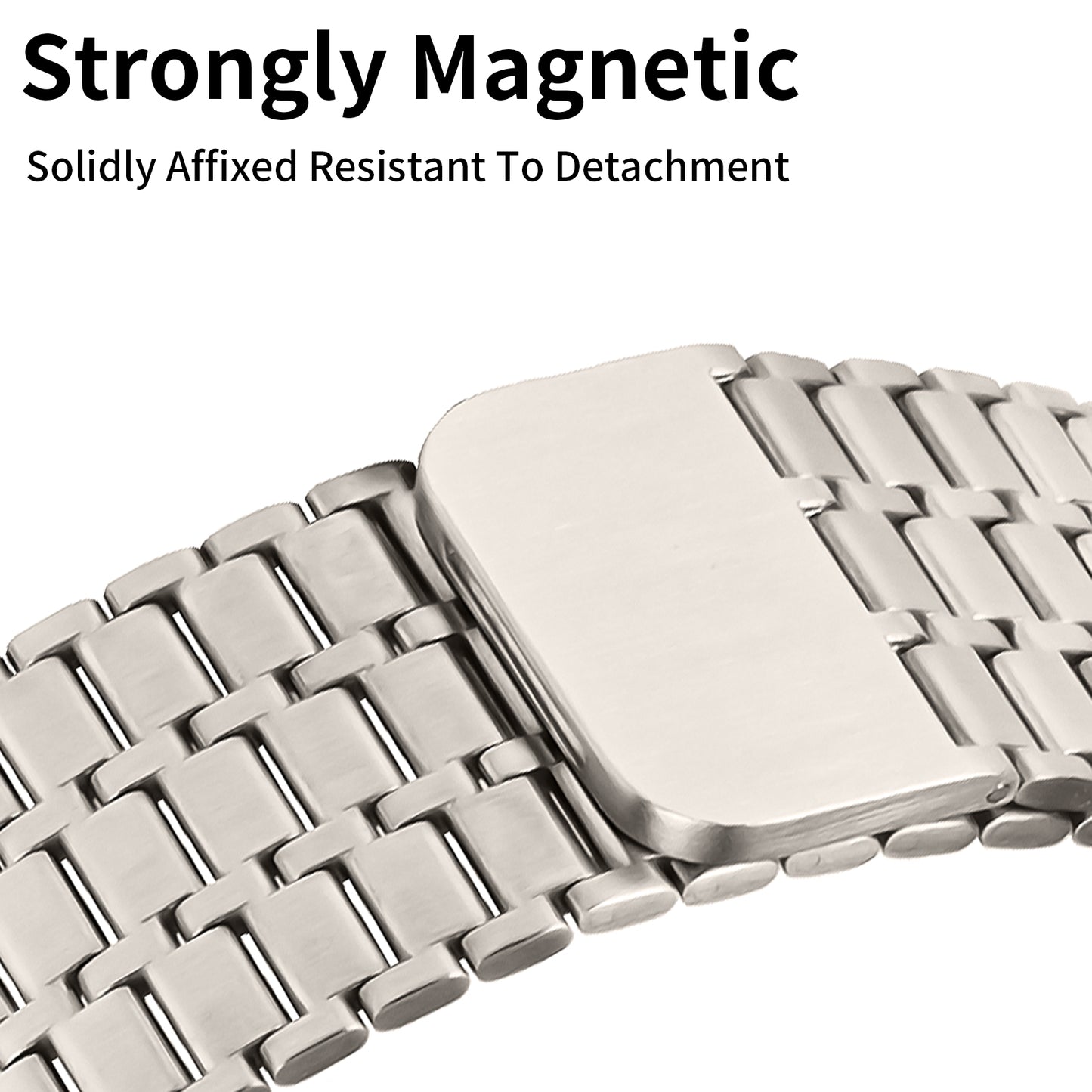 For Apple Watch Series 8 7 41mm / 6 5 4 SE SE (2022) 40mm / 3 2 1 38mm Watch Band 316L Stainless Steel Magnetic Wrist Strap - Starlight Color
