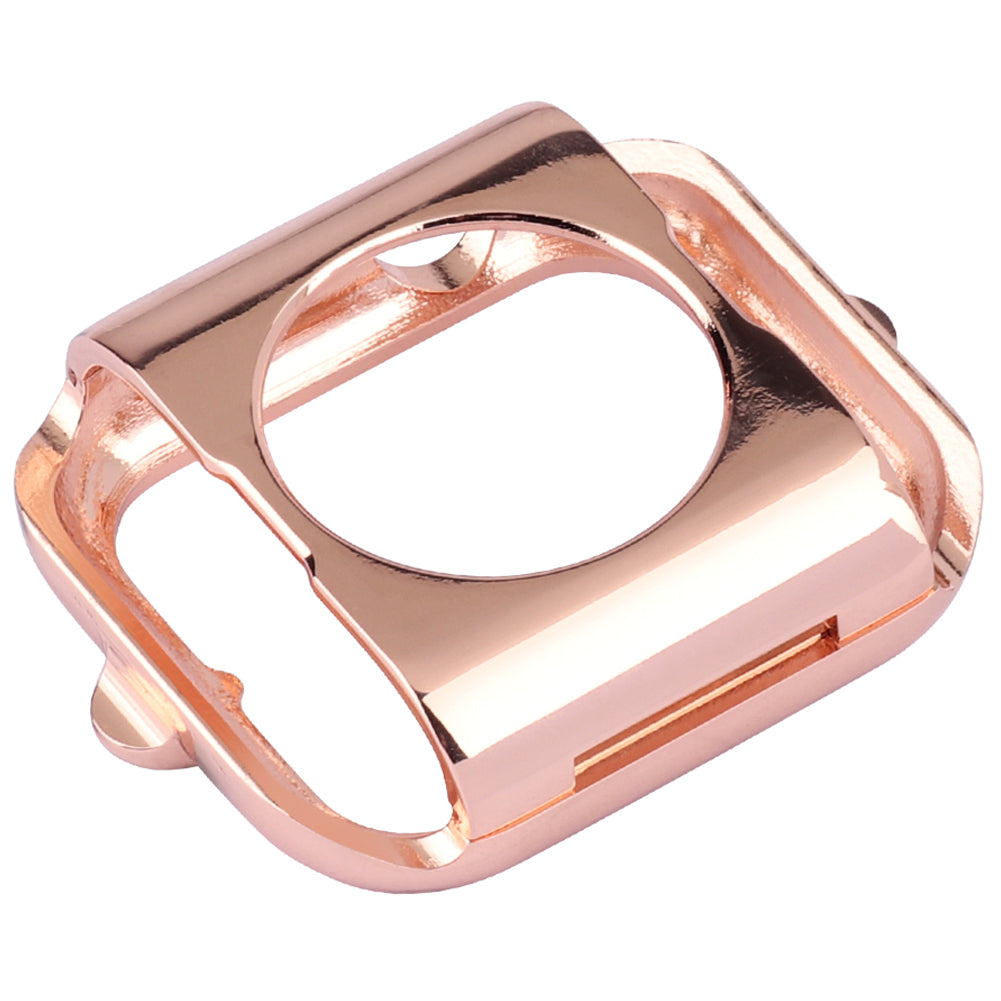 Water-drop Shape Rhinestone Decor Scratch-resistant Alloy Watch Case Protective Cover for Apple Watch SE / SE (2022) 40mm / Series 6 / 5 / 4 40mm - Rose Gold / Pink Zircon