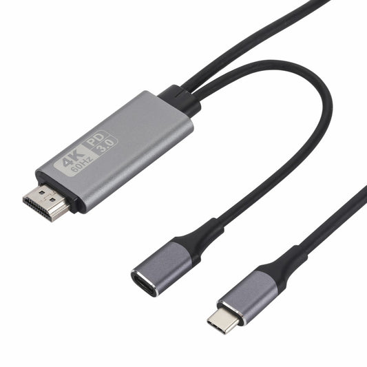 9572 USB Type C to HDMI Cable for Screen Sharing 4K/60Hz PD3.0 Fast Charging Adapter for MacBook HDTV